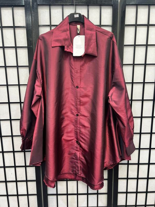 Italian Plain Button Front Shirt - 5270