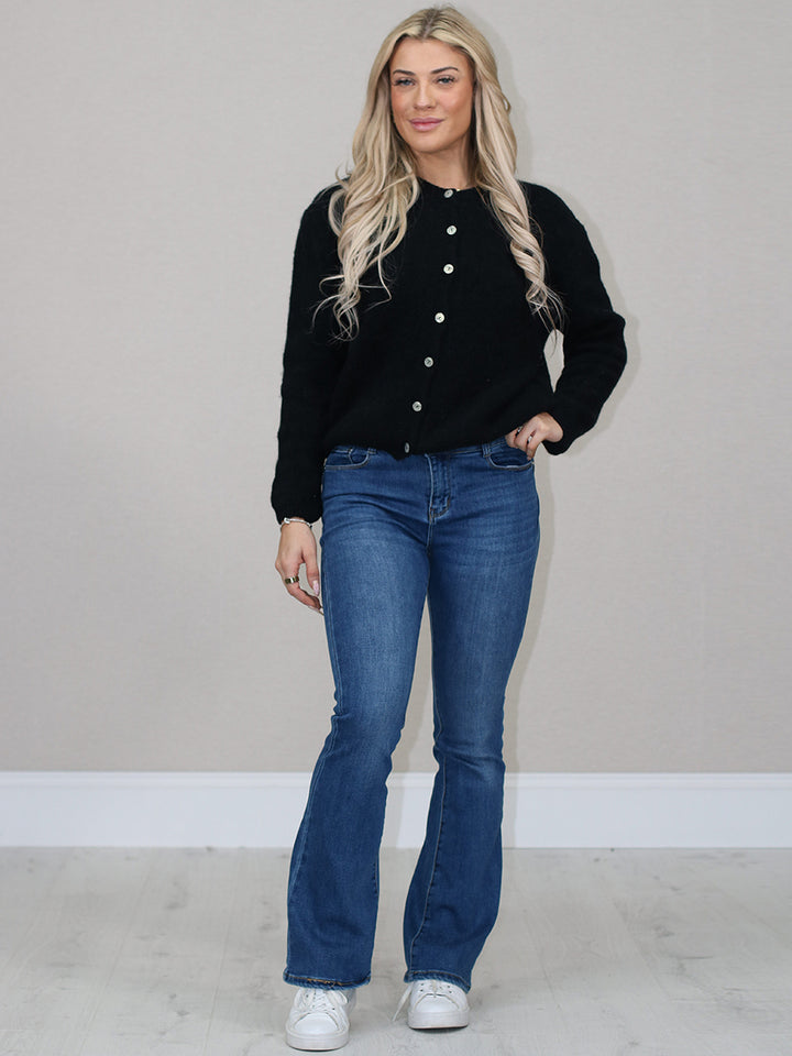 Women Knitted Cardigan Black