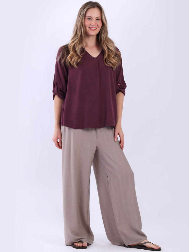 Plain Crop Top Magenta