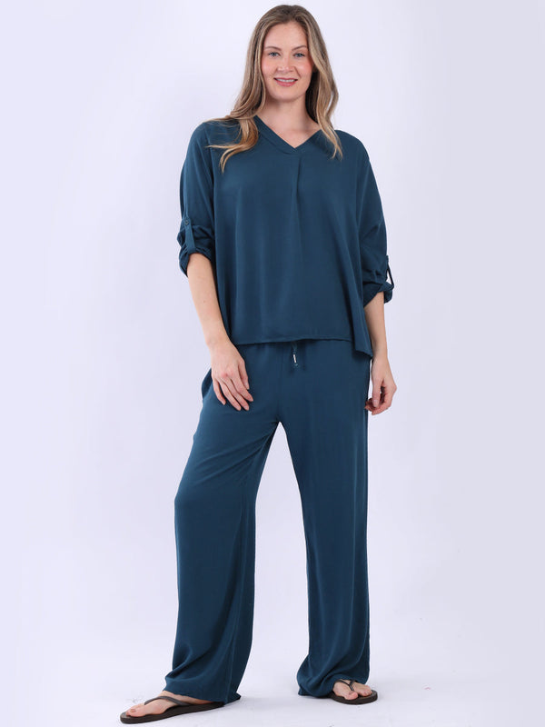 Plain Crop Top Teal