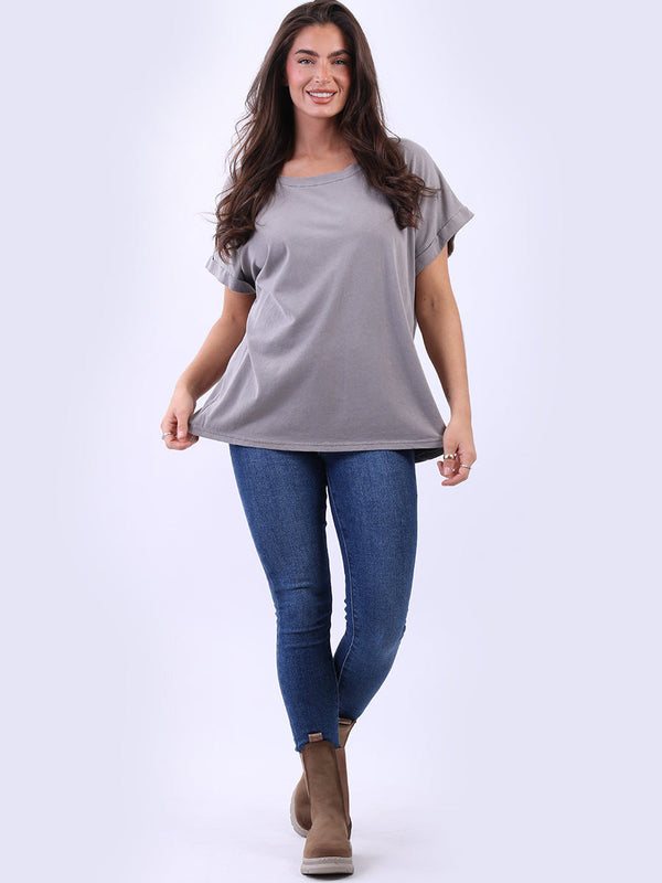 Vintage Wash Cotton T-Shirt Mocha