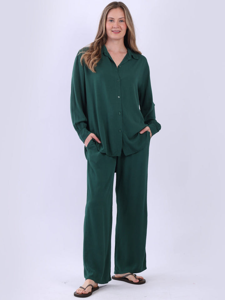 Button Down Shirt Bottle Green