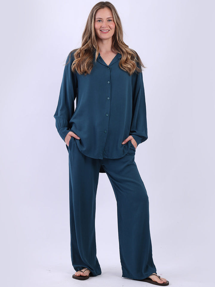 Button Down Shirt Teal