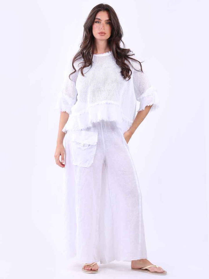 Mesh Net Top White