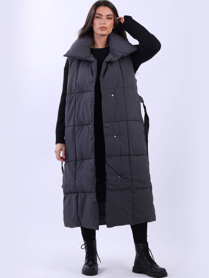 Oversized Bomber Jacket Charcoal