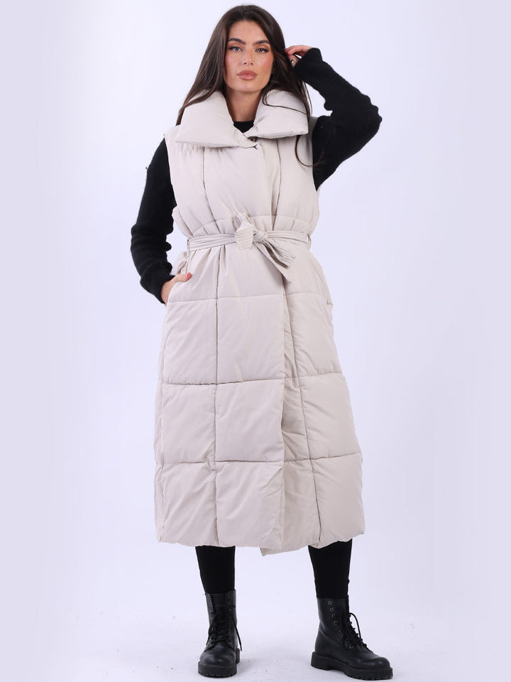 Oversized Bomber Jacket Beige