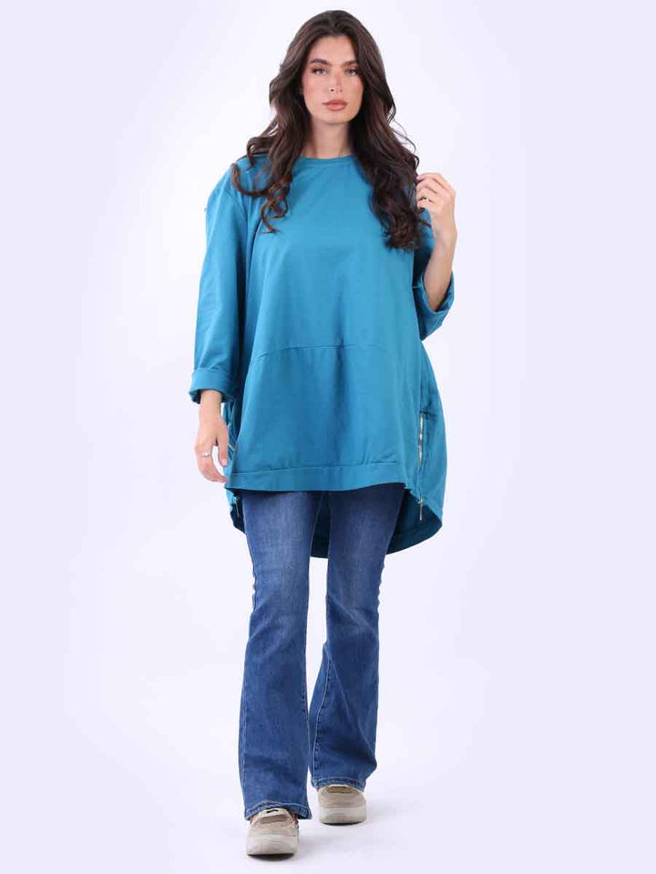Plain Cotton Tunic Teal