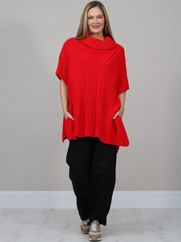 Scarlet Luxe Plus Size Wrap Knit Cape