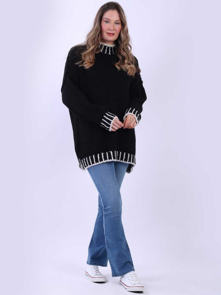 Wool Knit Jumper Black