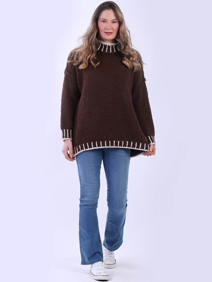 Wool Knit Jumper chocolate