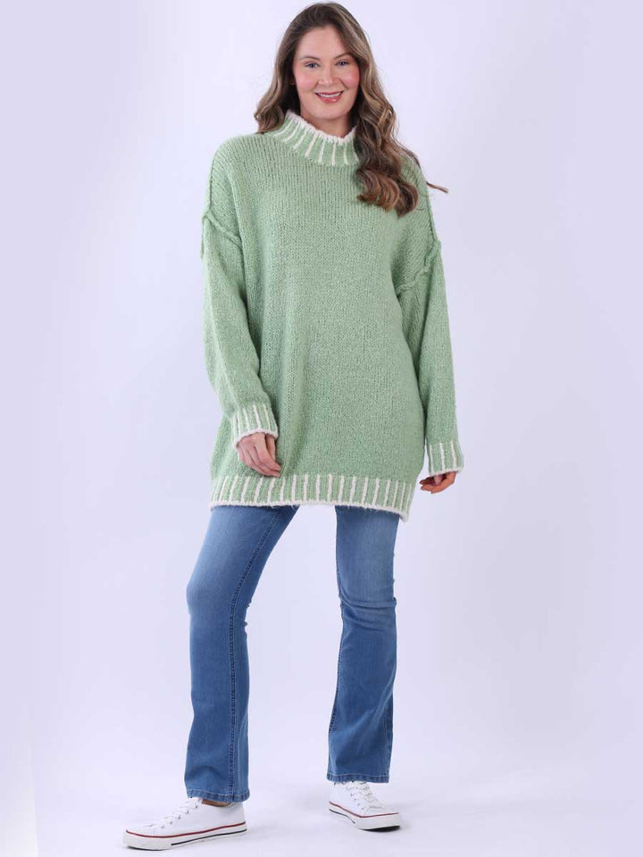 Wool Knit Jumper Sage