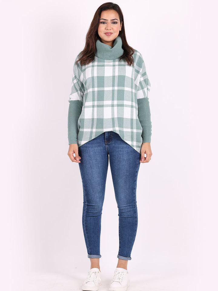Ladies Knitted Jumper Ocean Blue