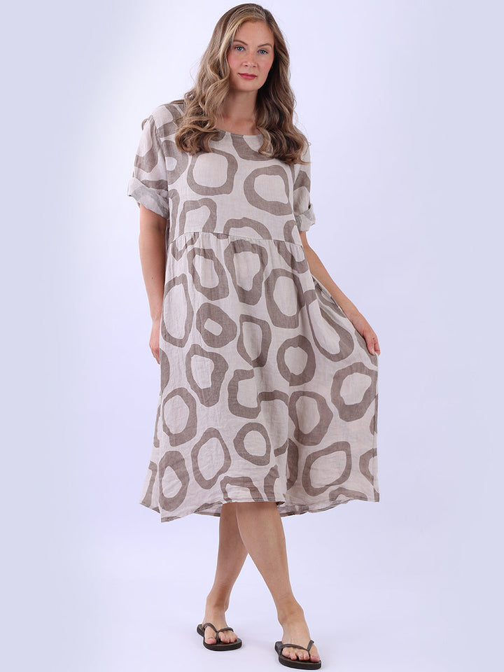 Linen Oversized Dress Beige