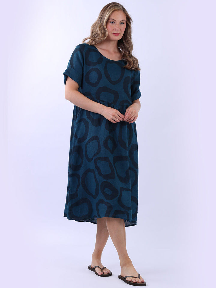 Linen Oversized Dress Teal