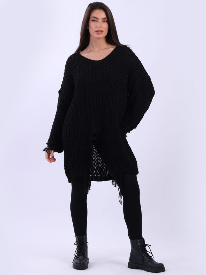 Women Knitted Jumper Black