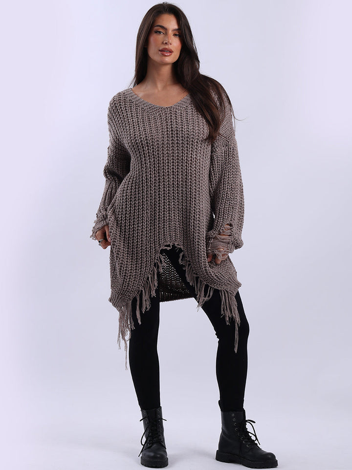 Women Knitted Jumper Mocha