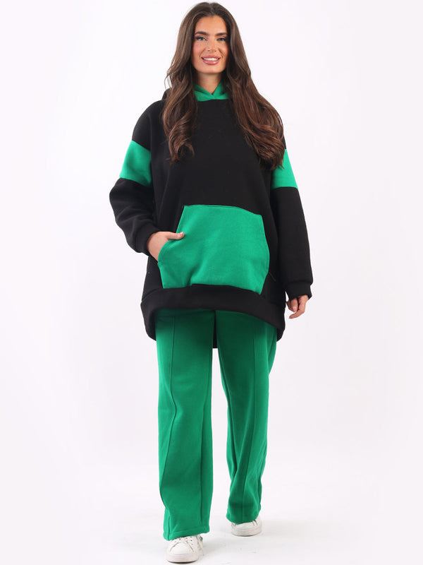 Kangroo Pocket Hooded Shirt Black