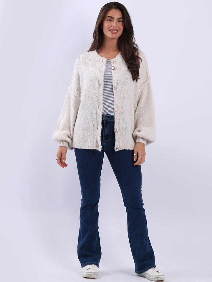 Knitted Wooly Crop Cardigan