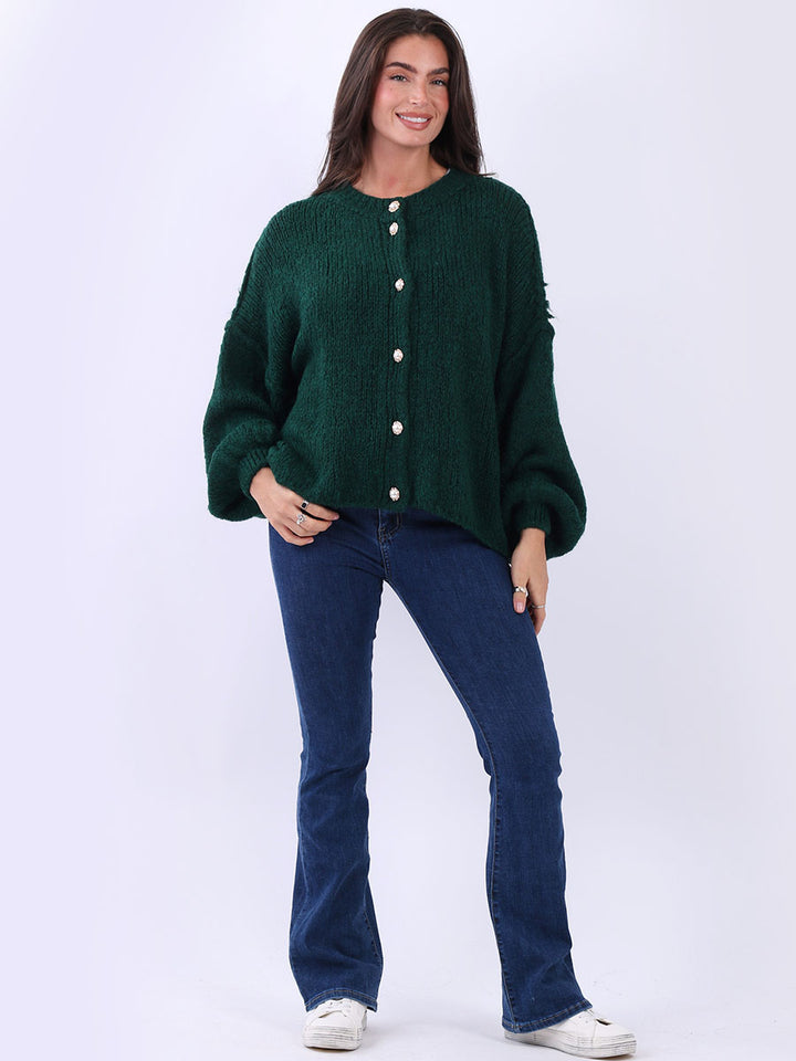 Knitted Wooly Crop Cardigan