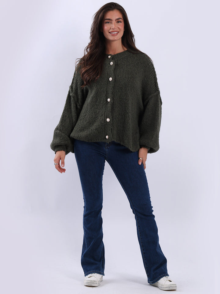 Knitted Wooly Crop Cardigan