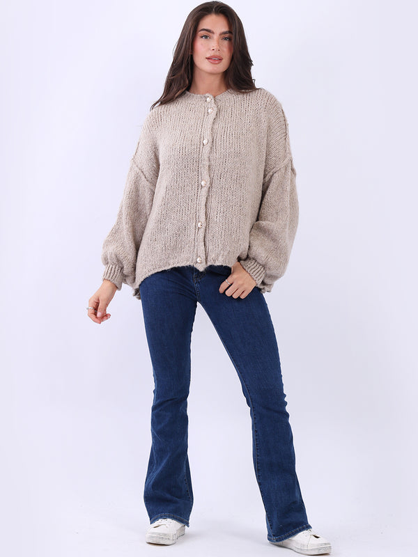 Knitted Wooly Crop Cardigan
