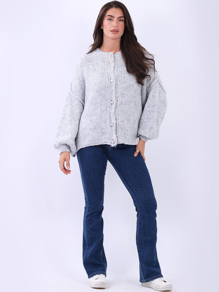 Knitted Wooly Crop Cardigan