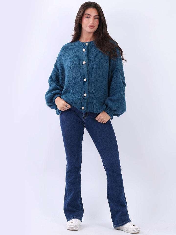 Knitted Wooly Crop Cardigan