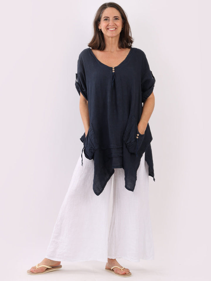 plain women linen top