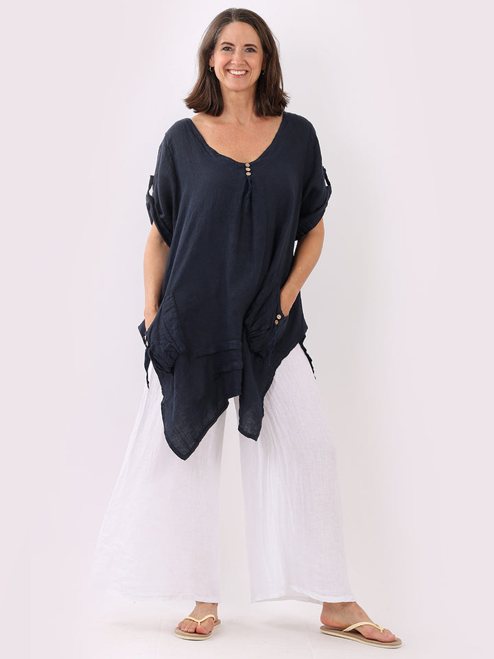 plain women linen top