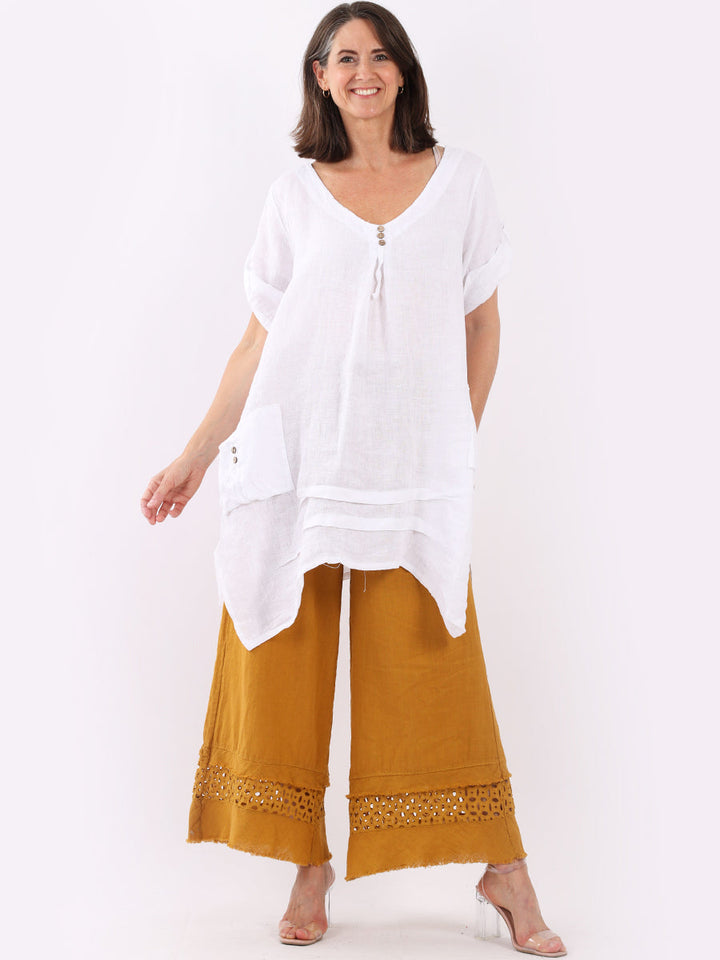 plain women linen top