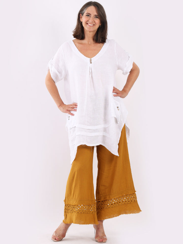 plain women linen top