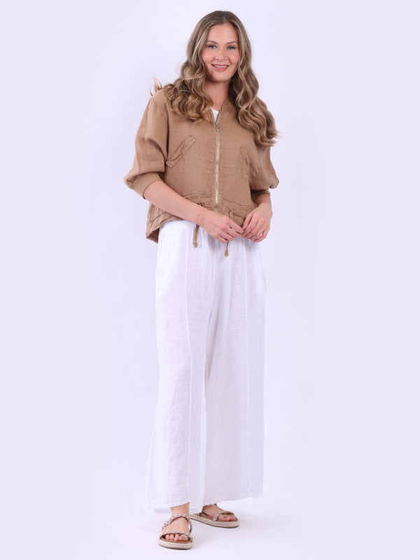 Italian Front Zip Linen Lagenlook Jacket