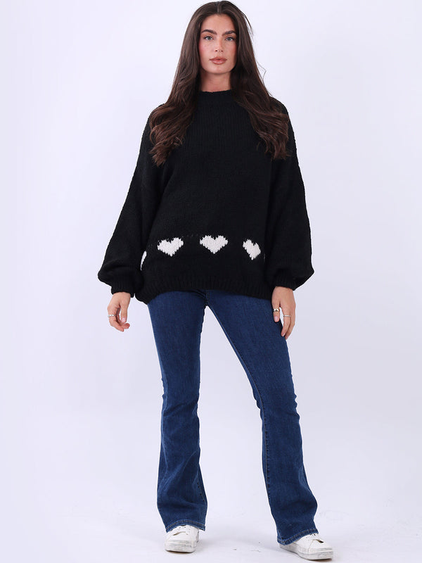 Knitted Wooly Jumper Black