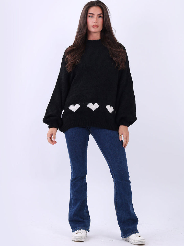 Knitted Wooly Jumper Black