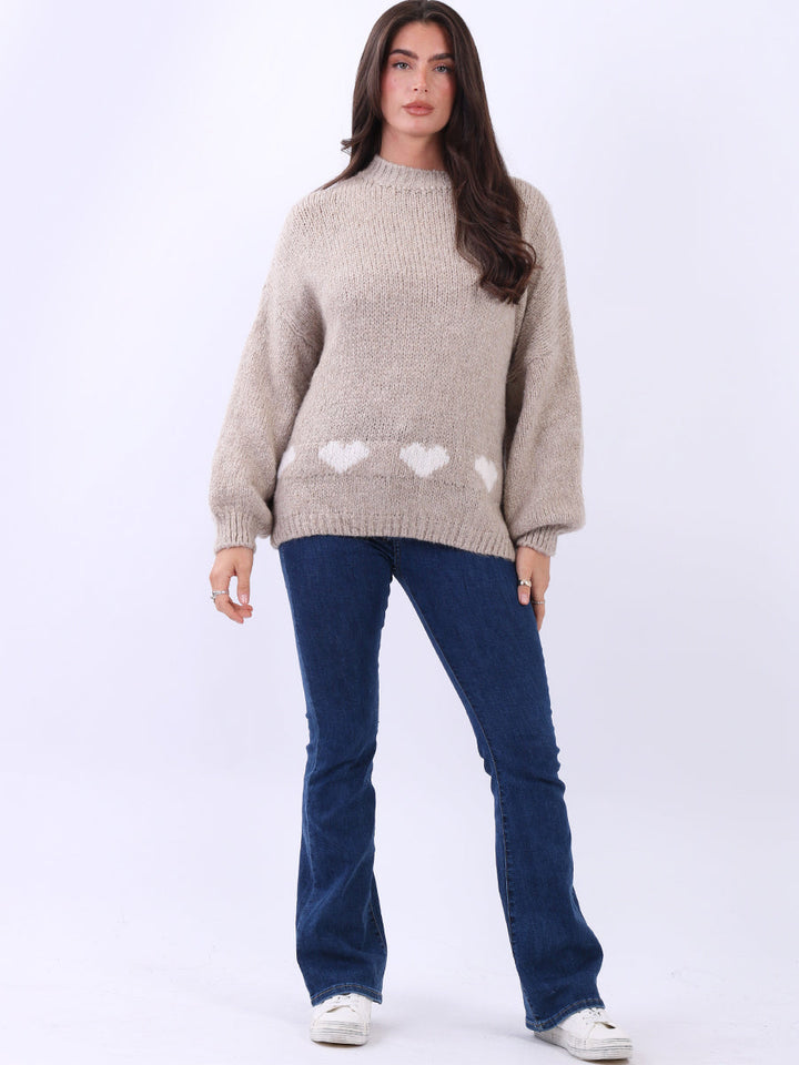 Knitted Wooly Jumper Mocha