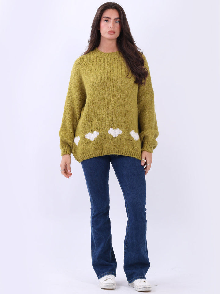 Knitted Wooly Jumper Olive