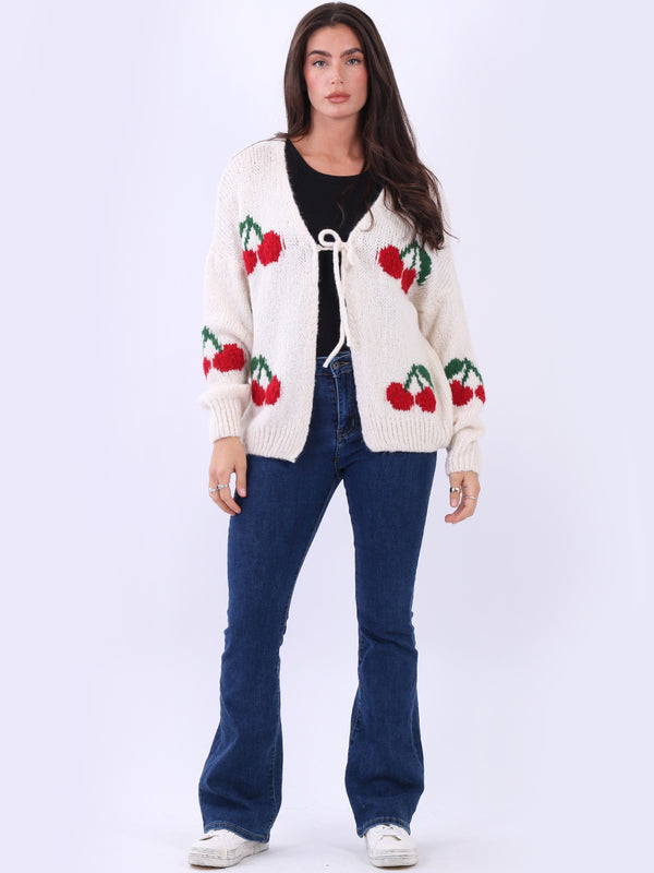 Italian Knitted Woolen Cardigan Beige