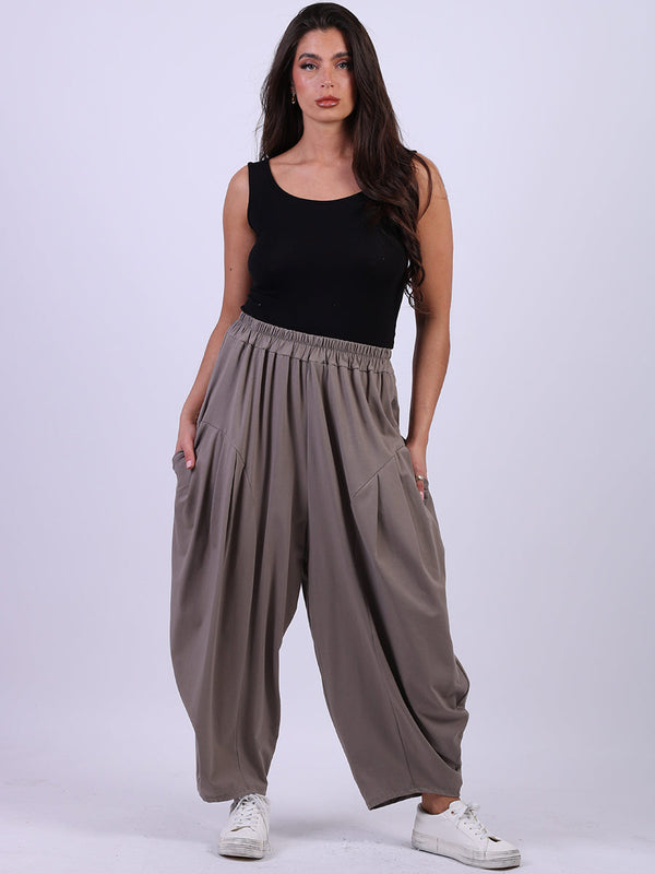 Relaxed Fit Cotton Pant Mocha