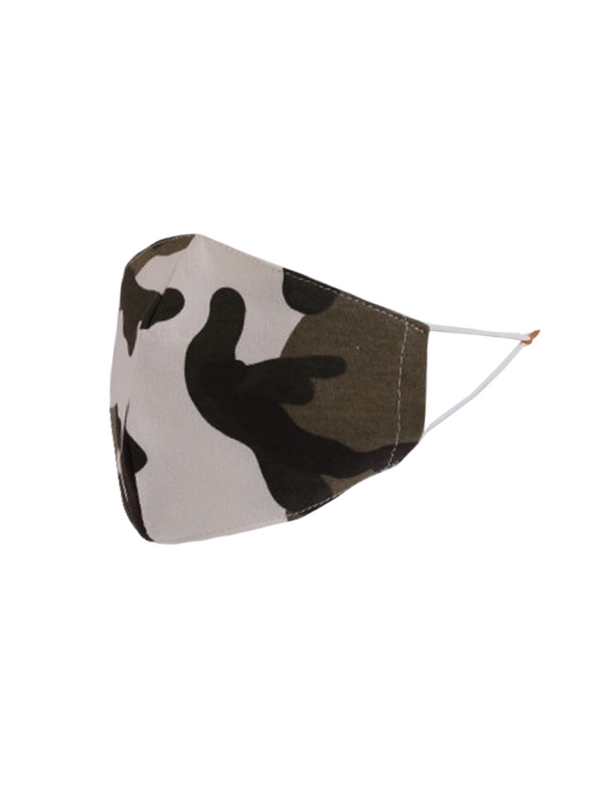 italian made camouflage print cotton face mask 