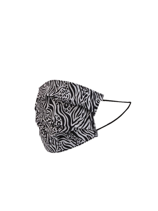 italian made zebra print washable cottonface masks white 1
