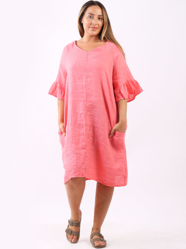 Bell Arm Lagenlook Summer Midi Dress