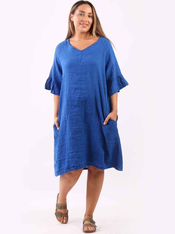 Bell Arm Lagenlook Summer Midi Dress