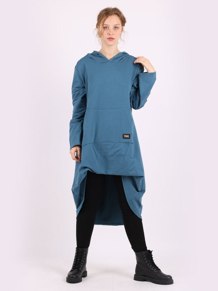 Plain Cotton Hoodie Teal