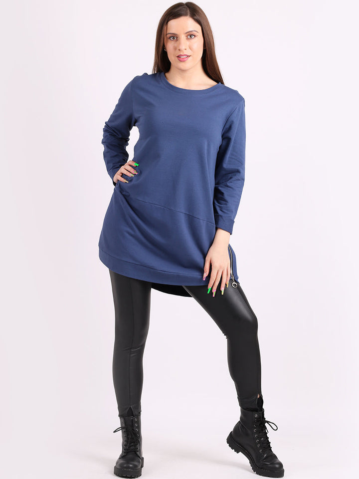 Plain Cotton Tunic Denim