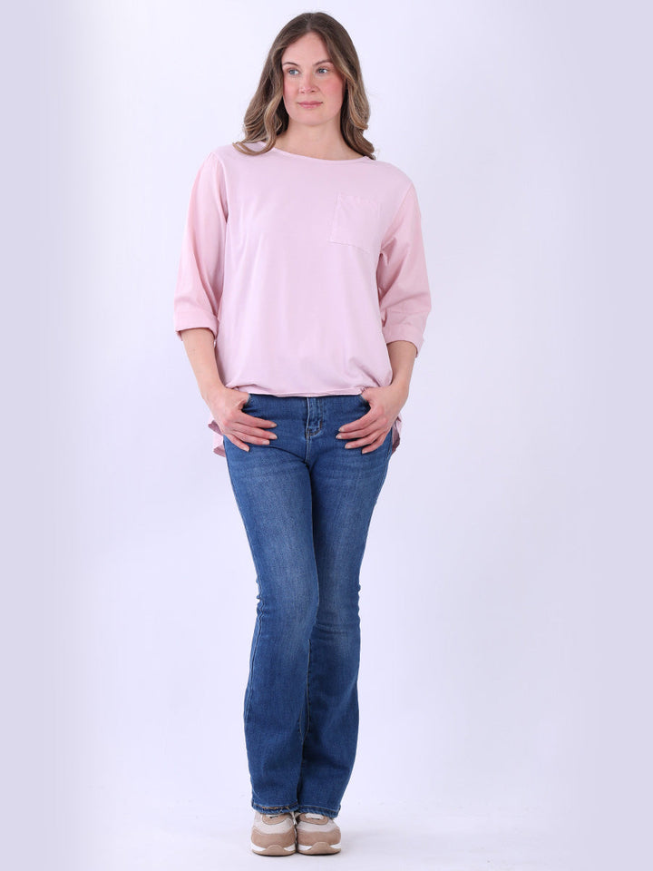 Plain Cotton T-Shirt Pink