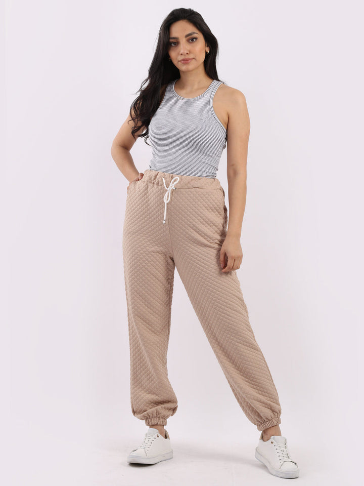 Ladies Comfy Quilted Pyjama Mocha