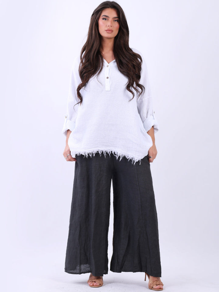 Oversized Linen Shirt White