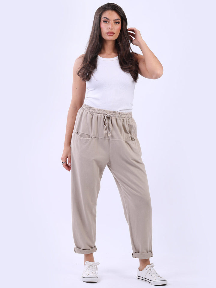 Cotton Sweat Trouser Beige