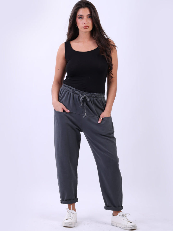 Cotton Sweat Trouser Charcoal