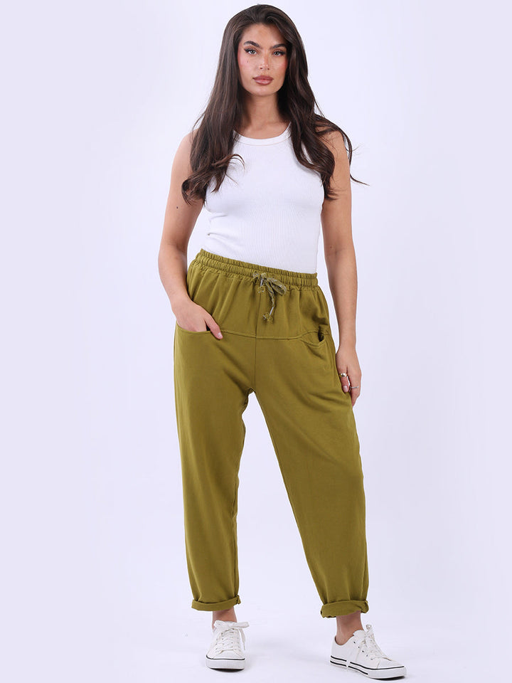 Cotton Sweat Trouser Olive